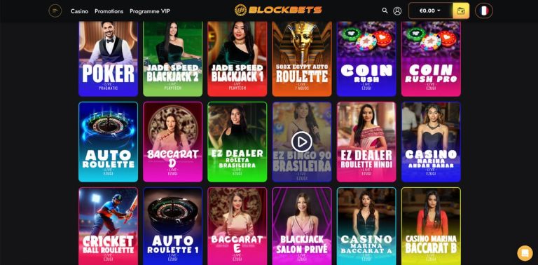 Blockbets Casino jeux live